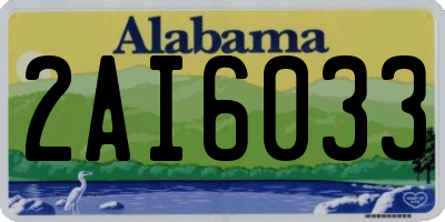 AL license plate 2AI6033