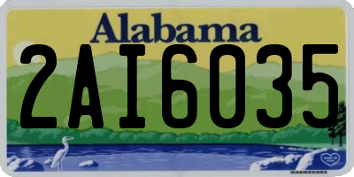 AL license plate 2AI6035
