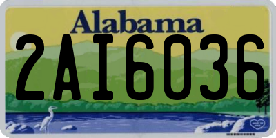 AL license plate 2AI6036
