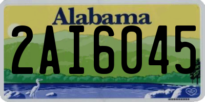 AL license plate 2AI6045