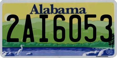 AL license plate 2AI6053