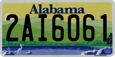 AL license plate 2AI6061