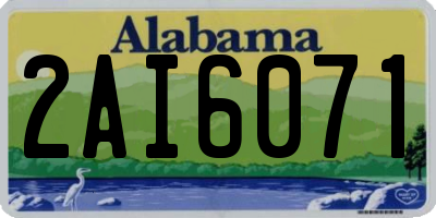 AL license plate 2AI6071