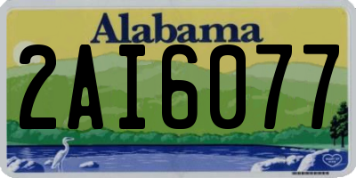 AL license plate 2AI6077