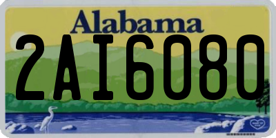AL license plate 2AI6080