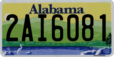 AL license plate 2AI6081