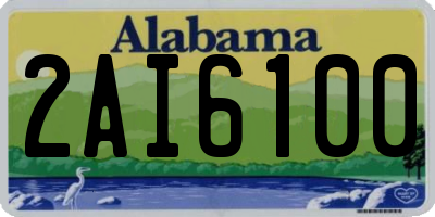 AL license plate 2AI6100