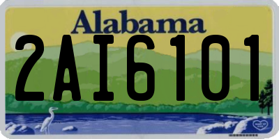 AL license plate 2AI6101