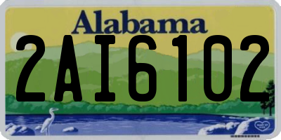 AL license plate 2AI6102