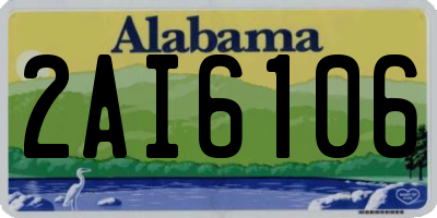AL license plate 2AI6106