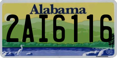 AL license plate 2AI6116