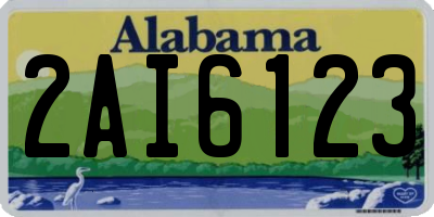 AL license plate 2AI6123