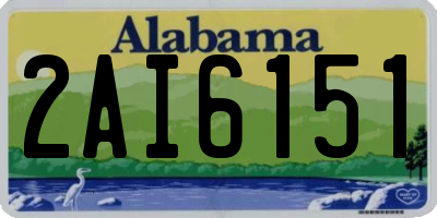AL license plate 2AI6151