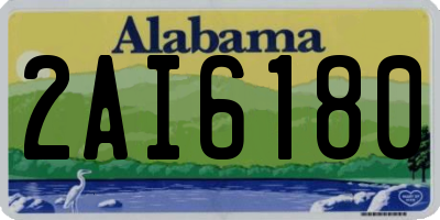 AL license plate 2AI6180