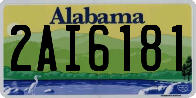 AL license plate 2AI6181