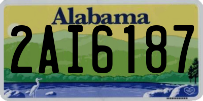 AL license plate 2AI6187