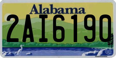 AL license plate 2AI6190