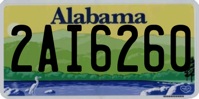 AL license plate 2AI6260