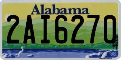 AL license plate 2AI6270