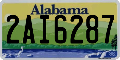 AL license plate 2AI6287