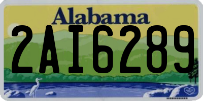 AL license plate 2AI6289