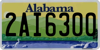 AL license plate 2AI6300
