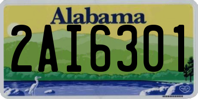 AL license plate 2AI6301