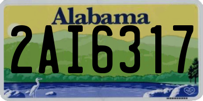 AL license plate 2AI6317
