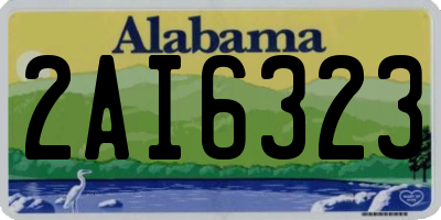 AL license plate 2AI6323