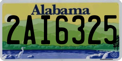 AL license plate 2AI6325