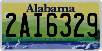AL license plate 2AI6329