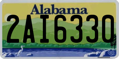 AL license plate 2AI6330
