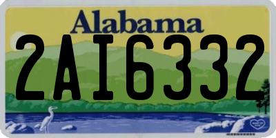 AL license plate 2AI6332