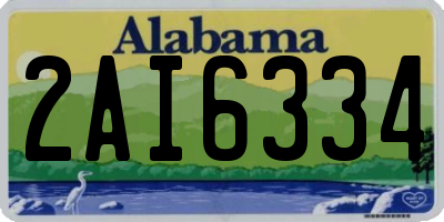 AL license plate 2AI6334