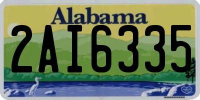 AL license plate 2AI6335