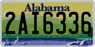 AL license plate 2AI6336
