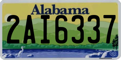 AL license plate 2AI6337