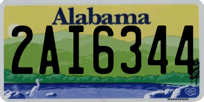 AL license plate 2AI6344