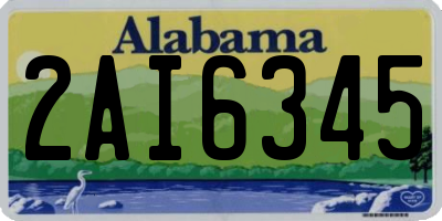 AL license plate 2AI6345