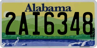 AL license plate 2AI6348