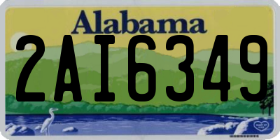 AL license plate 2AI6349