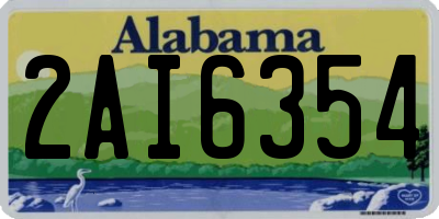 AL license plate 2AI6354