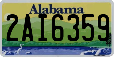 AL license plate 2AI6359