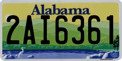 AL license plate 2AI6361