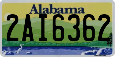 AL license plate 2AI6362