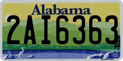 AL license plate 2AI6363