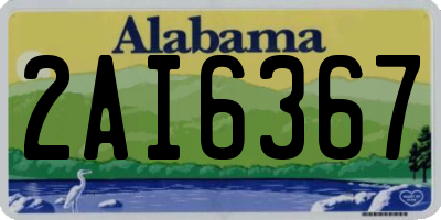 AL license plate 2AI6367