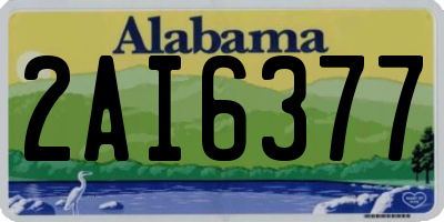 AL license plate 2AI6377