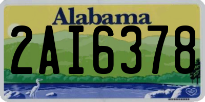AL license plate 2AI6378