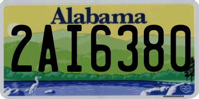 AL license plate 2AI6380